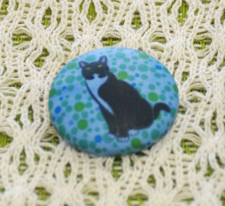 S.T.さんのくるみボタン缶バッチ D-000958 のくるみボタン