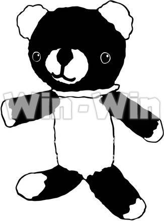ぬいぐるみのシルエット素材 W-001235