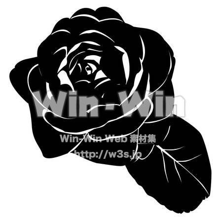 椿のシルエット素材 W-000310