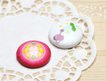 くるみボタン制作見本　 D-000707 のくるみボタン