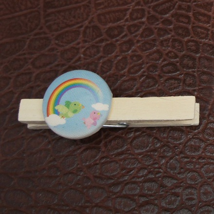 くるみぼたん・木製クリップ D-000799 のくるみボタン