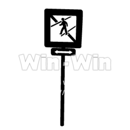 標識のシルエット素材 W-000316