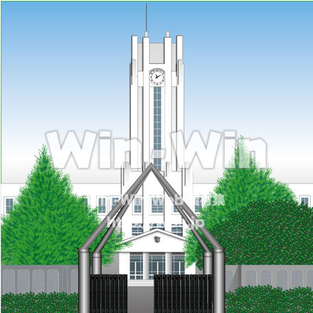 川崎にある学校のCG・イラスト素材 W-000770