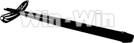 箸のシルエット素材 W-001226