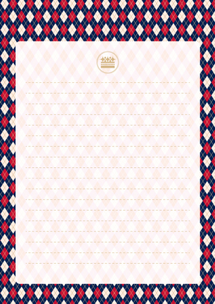 チェック柄便せん D-001457 のその他