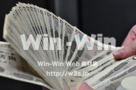 札束計算の写真素材 W-001091