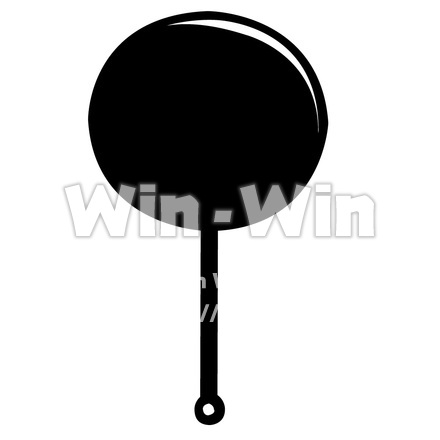 金魚すくいのポイのシルエット素材 W-001531