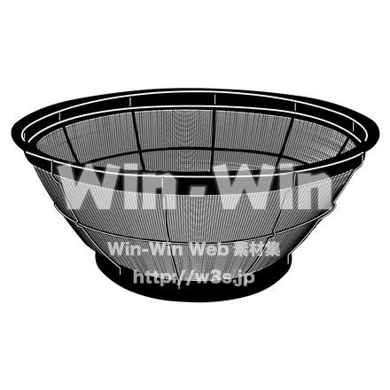 ざるのシルエット素材 W-001095