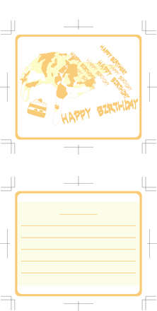 バースディカード D-000228 のカード類