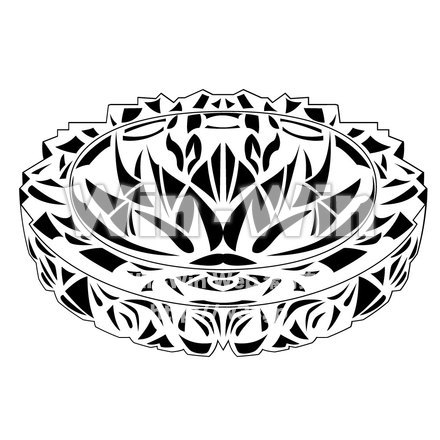 灰皿のシルエット素材 W-002857