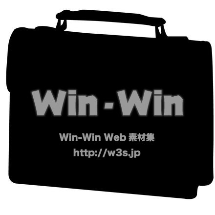 学生鞄のシルエット素材 W-002567