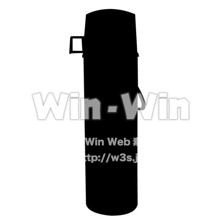 水筒のシルエット素材 W-003125