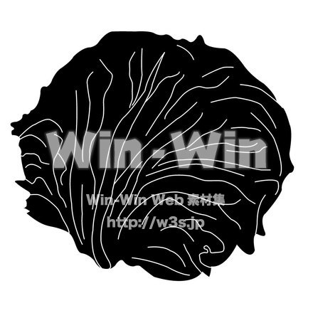 レタスのシルエット素材 W-002704