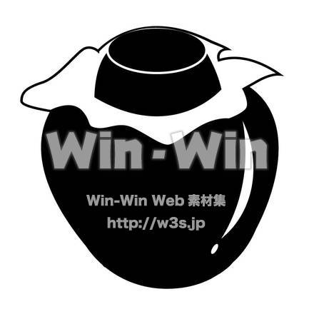 甕のシルエット素材 W-002909