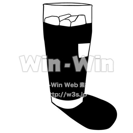 ジュースのシルエット素材 W-002276