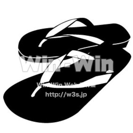 beach sandalのシルエット素材 W-002568