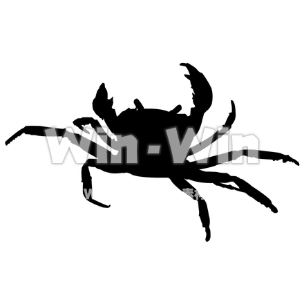 カニのシルエット素材 W-003245