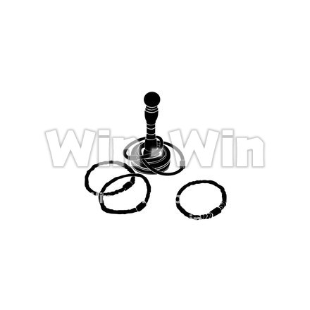 輪投げのシルエット素材 W-003582