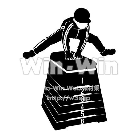 跳び箱のシルエット素材 W-002463