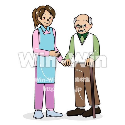 介護・通院介助のCG・イラスト素材 W-003172