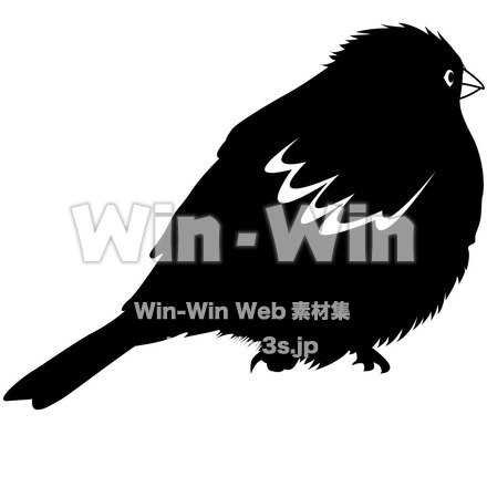 小鳥のシルエット素材 W-003388