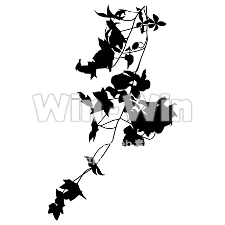 つたのシルエット素材 W-002387