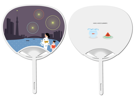 うちわ - 花火大会 D-002633 のうちわ