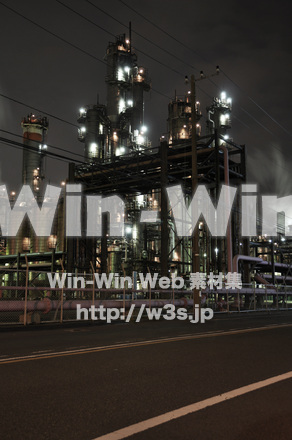工場夜景の写真素材 W-002717