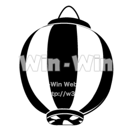 提灯のシルエット素材 W-002962