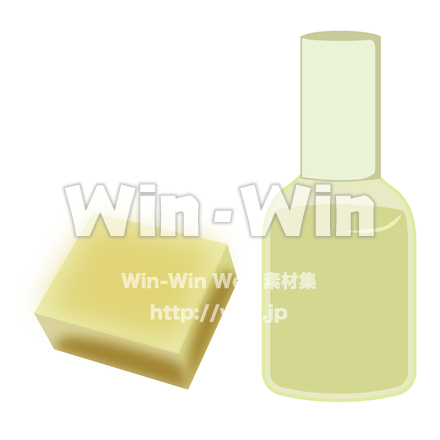 小ビンと石けんのCG・イラスト素材 W-003641
