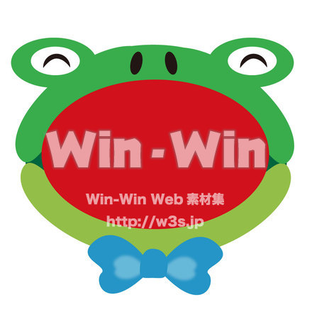 カエルのキャラクター(2)のCG・イラスト素材 W-002943