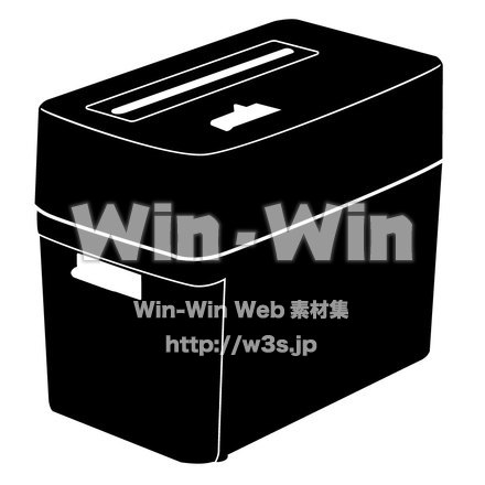 シュレッダーのシルエット素材 W-002836