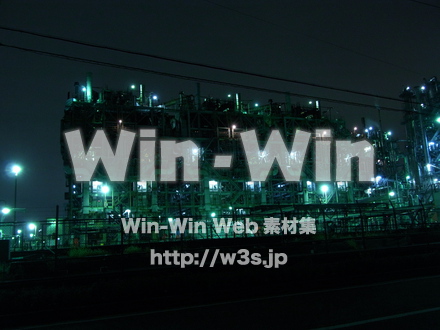 工場夜景04の写真素材 W-002574
