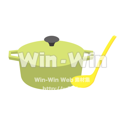 鍋＆お玉のCG・イラスト素材 W-003650