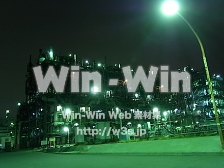 工場夜景01の写真素材 W-002563