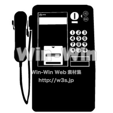 公衆電話のシルエット素材 W-003708