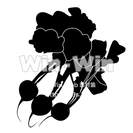 ラディッシュのシルエット素材 W-002383