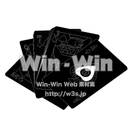 トランプのシルエット素材 W-002976