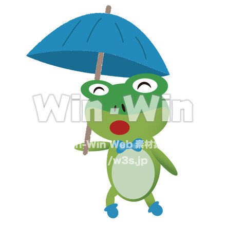 カエルのキャラクター(3)のCG・イラスト素材 W-002946