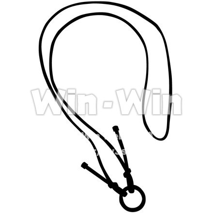 ネックレスのシルエット素材 W-002543