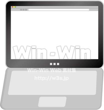 ノートパソコンのCG・イラスト素材 W-002087