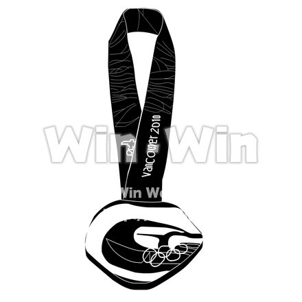 金メダルのシルエット素材 W-002064