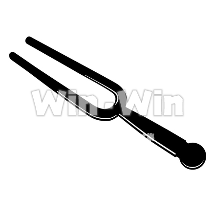 音叉のシルエット素材 W-002369
