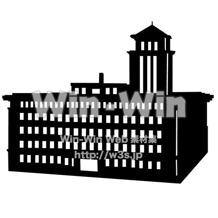 建物のシルエット素材 W-003087