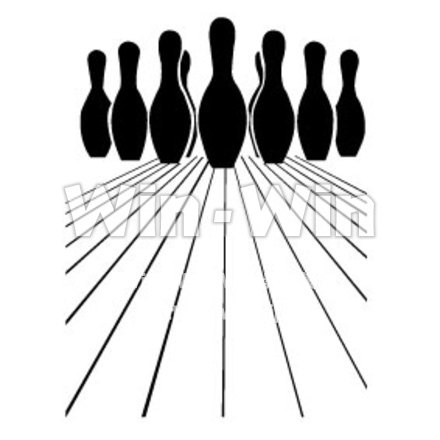 ボーリングのシルエット素材 W-002928