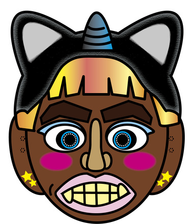 お面用　鬼　がんぐろ鬼 D-003013 のその他