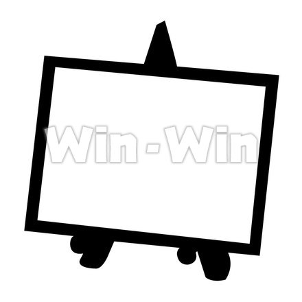メニューイーゼルのシルエット素材 W-003155