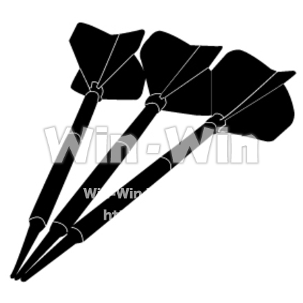 ダーツのシルエット素材 W-002580