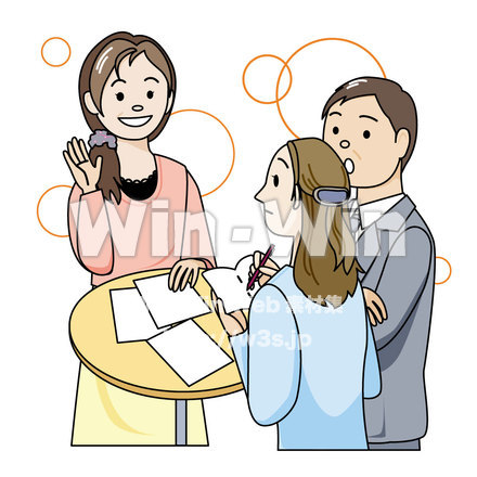 説明・相談する人のCG・イラスト素材 W-002554