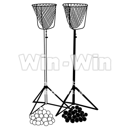 玉入れのシルエット素材 W-002063